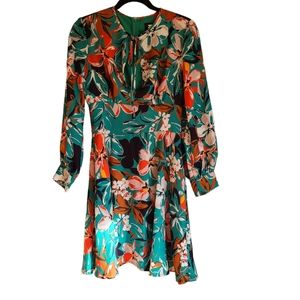 Alexia Admor Green Floral Dress in Size 4